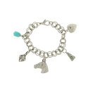 2028 fB[X uXbgEoOEANbg ANZT[ Silver-Tone Turquoise Color Accents and Multi-Charm Bracelet Turquoise