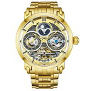 X^[O Y rv ANZT[ Men's Gold Tone Stainless Steel Bracelet Watch 47mm Gold