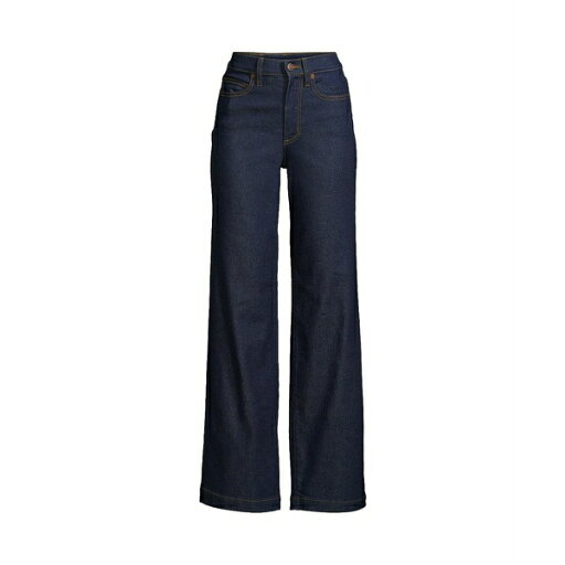 ランズエンド レディース デニムパンツ ボトムス Petite Recover High Rise Wide Leg Blue Jeans River rinse ランズエンド レディース デニムパンツ ボトムス Petite Recover High Rise Wide Leg Blue Jeans River rinse