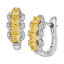   ԥ ꡼ Couture® Sunny Yellow Diamond (1 ct. t.w.) & Vanilla Diamond (1/5 ct. t.w.) Hoop Earrings in 14k Gold & Platinum Platinum & 14K Yellow Gold