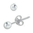 Wj xj[j fB[X sAXCO ANZT[ Ball Stud Earrings (6 mm) in Sterling Silver, Created for Macy's Silver