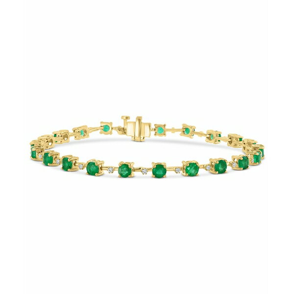 ե 쥯 ǥ ֥쥹åȡХ󥰥롦󥯥å ꡼ EFFY® Emerald (2-1/2 ct. t.w.) & Diamond (5/8 ct. t.w.) Link Bracelet in 14k Gold Emerald