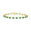 ե 쥯  ֥쥹åȡХ󥰥롦󥯥å ꡼ EFFY® Emerald (2-1/2 ct. t.w.) & Diamond (5/8 ct. t.w.) Link Bracelet in 14k Gold Emerald