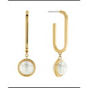 トミー ヒルフィガー メンズ ピアス・イヤリング アクセサリー Imitation Pearl Drop Paperclip Earrings Gold