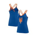 ファナティクス レディース カットソー トップス Women's Royal New York Mets Barrel It Up Cross Back V-N...