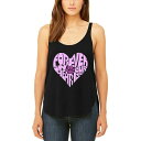 エルエーポップアート レディース カットソー トップス Women's Premium Word Art Forever In Our Hearts Flowy...