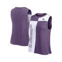 ファナティクス レディース カットソー トップス Women's Purple/White Baltimore Ravens Script Color Bloc...
