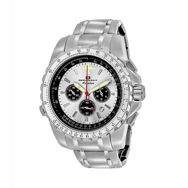 オーシャナット メンズ 腕時計 アクセサリー Men's Aviador Pilot Silver Dial Watch - OC0110 Silver