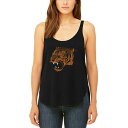 エルエーポップアート レディース カットソー トップス Women's Word Art Beast Mode Flowy Tank Top Black