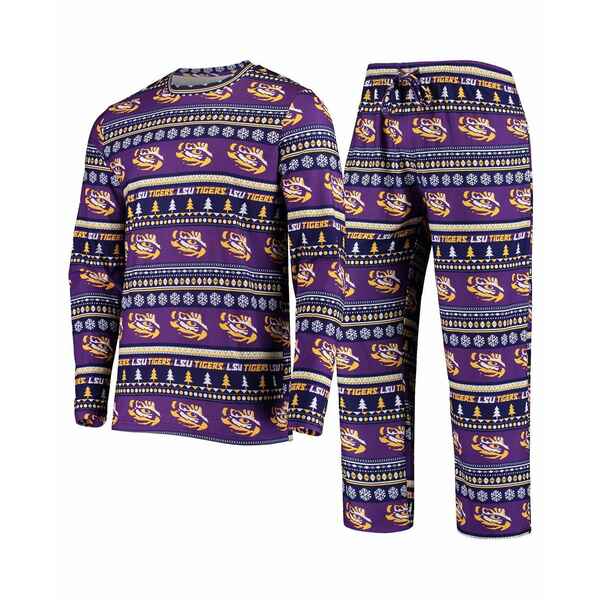 コンセプトスポーツ メンズ カジュアルパンツ ボトムス Men's Purple LSU Tigers Ugly Sweater Knit Lo..