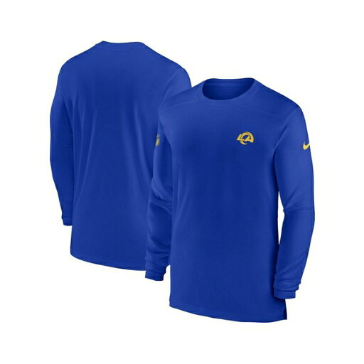 ナイキ メンズ シャツ トップス Men's Royal Los Angeles Rams Sideline Coach Performance Long Sleeve T-shirt Royal ナイキ メンズ シャツ トップス Men's Royal Los Angeles Rams Sideline Coach Performance Long Sleeve T-shirt Royal