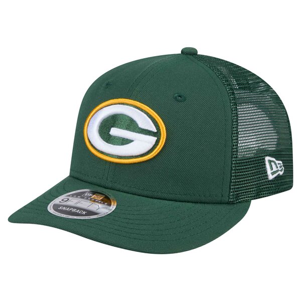 ニューエラ メンズ 帽子 アクセサリー Green Bay Packers New Era Low Profile 9FIFTY Snapback Hat Green