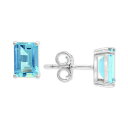 GtB[ RNV fB[X sAXCO ANZT[ EFFY&reg; Aquamarine Stud Earrings (1-9/10 ct. t.w.) in 14k White Gold Aquamarine