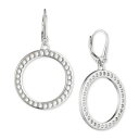 _i L j[[N fB[X sAXCO ANZT[ Perforated Open Circle Drop Earrings Silver