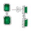 ե 쥯 ǥ ԥ ꡼ EFFY® Emerald (4-3/4 ct. t.w.) & Diamond (3/8 ct. t.w.) Drop Earrings in 14k White Gold or Yellow Gold White Gold