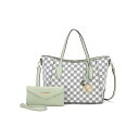 MKFRNV fB[X z ANZT[ Gianna Women's Tote with matching Wallet by Mia K Mint