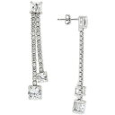 楽天astyアラベッラ レディース ピアス＆イヤリング アクセサリー Cubic Zirconia Double Drop Earrings in Sterling Silver Silver