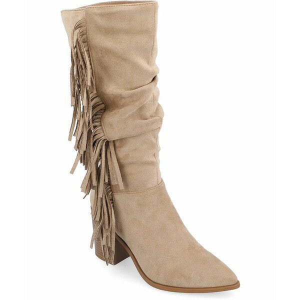 㡼ˡ쥯 ǥ ֡ 塼 Women's Hartly Wide Calf Western Fringe Boots Taupe