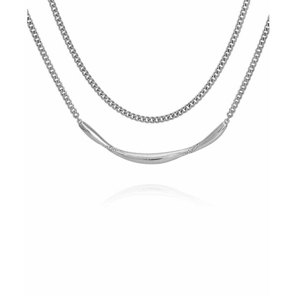 BXJ[g fB[X lbNXE`[J[Ey_ggbv ANZT[ Silver-Tone Layered Curb Chain Necklace, 18
