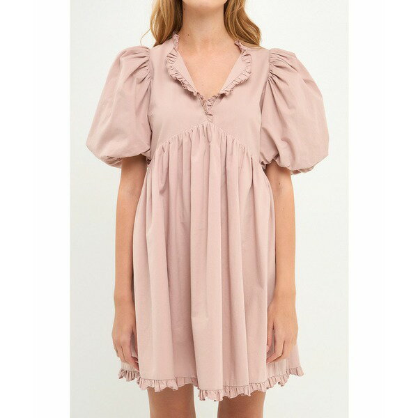 エンドレスローズ レディース ワンピース トップス Women 039 s Ruffle Detail Mini Dress Dusty pink