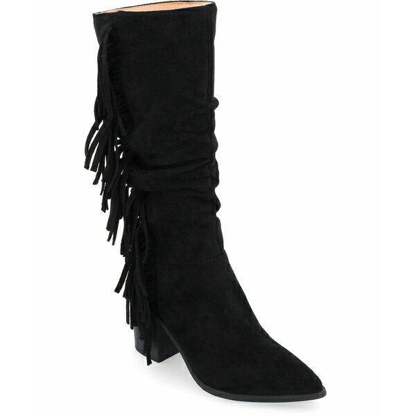 㡼ˡ쥯 ǥ ֡ 塼 Women's Hartly Wide Calf Western Fringe Boots Black