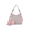 MKFRNV fB[X z ANZT[ Penelope Circular Print Women's Shoulder Bag with wallet by Mia K Pink