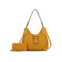 MKFRNV fB[X z ANZT[ Juliette Women's Shoulder Bag with Matching Wallet by Mia K Mustard