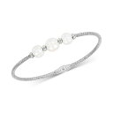 zm fB[X uXbgEoOEANbg ANZT[ Cultured Freshwater Pearl (7-9mm) Bangle Bracelet in Sterling Silver Silver