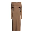 ブルーガール レディース ワンピース トップス Midi dresses Camel