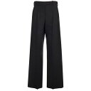 ヴァレンティノ ガラヴァーニ レディース カジュアルパンツ ボトムス Crepe Couture Wide Leg Trousers Black