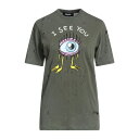 DSQUARED2 ディースクエアード Tシャツ トップス レディース T-shirts Military green