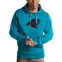 アンティグア メンズ パーカー・スウェットシャツ アウター Carolina Panthers Antigua Victory Pullover Hoodie Blue