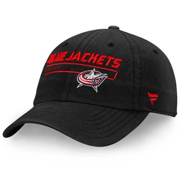 ファナティクス メンズ 帽子 アクセサリー Columbus Blue Jackets Fanatics Authentic Pro Rinkside Fundamental Adjustable Hat Black