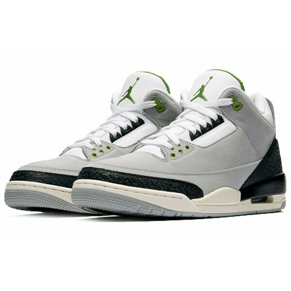 Air Jordan ジョーダン メンズ スニーカー Lt Smoke Grey/Chlorophyll-Black-White 【Air Jordan 3 Retro 'Chlorophyll' 136064-006】 サイズ US_12.5(30.5cm)