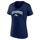 t@ieBNX fB[X TVc gbvX New Hampshire Wildcats Fanatics Branded Women's Campus VNeck TShirt Navy