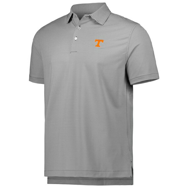 s[^[E~[ Y |Vc gbvX Tennessee Volunteers Peter Millar Jubilee Striped Performance Jersey Polo Gray