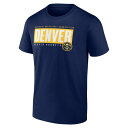 ファナティクス メンズ Tシャツ トップス Denver Nuggets Fanatics Branded Box Out TShirt Navy