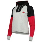 アンティグア レディース ジャケット＆ブルゾン アウター Arizona Cardinals Antigua Women's Lightweight Jackpot Raglan HalfZip Pullover Hoodie Heather Gray