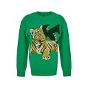 クリツィア レディース パーカー・スウェットシャツ アウター Tiger Knit Sweater GREEN