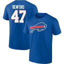 ファナティクス メンズ Tシャツ トップス Buffalo Bills Fanatics Branded Team Authentic Personalized Name & Number TShirt Benford,Christian-47