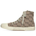 Balenciaga バレンシアガ レディース スニーカー Tan/Brown/White 【(WMNS) Balenciaga Paris High Top Sneakers 'Tan BB Monogram Cotton and White Rubber' 688756W3RQ12298】 サイズ US_5(22.0cm)(4)