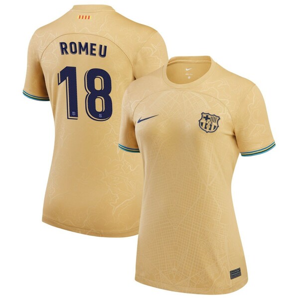 ナイキ レディース ユニフォーム トップス Barcelona Nike Women 039 s 2022/23 Away Replica Custom Jersey Yellow