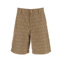 ヴェルサーチ メンズ カジュアルパンツ ボトムス Allover Shorts BROWN BEIGE (Brown)