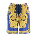 ヴェルサーチ メンズ カジュアルパンツ ボトムス 'barocco' Bermuda Shorts NAVY COBALT GOLD (Blue)
