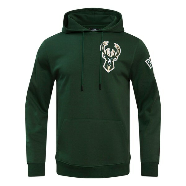 プロスタンダード メンズ パーカー スウェットシャツ アウター Milwaukee Bucks Pro Standard Classic Chenille DK Pullover Hoodie Forest Green