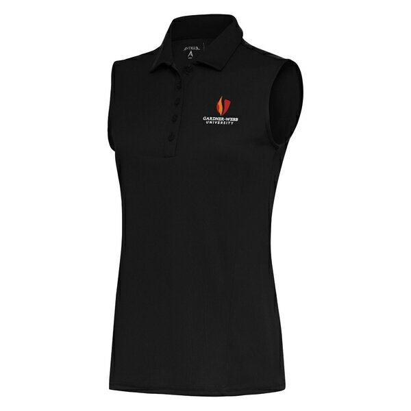 アンティグア レディース ポロシャツ トップス GardnerWebb Bulldogs Antigua Women's Tribute Sleeveless Polo Black