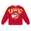 ミッチェル&ネス メンズ パーカー・スウェットシャツ アウター Atlanta Hawks Mitchell & Ness Hardwood Classics Fashion Fleece Pullover Sweatshirt Red