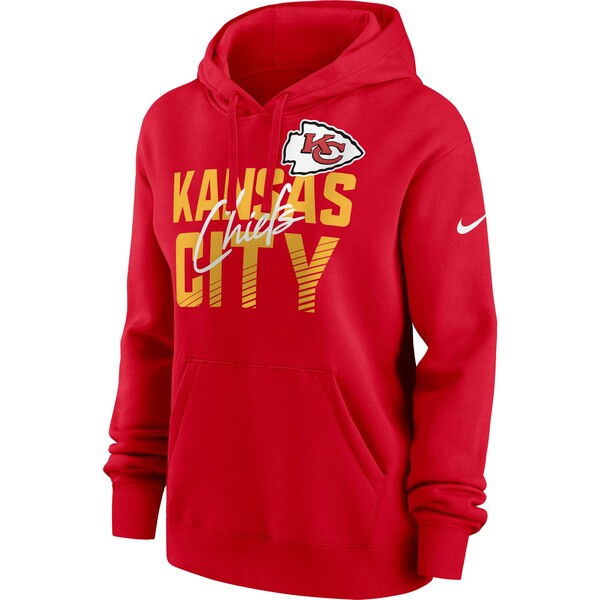 ʥ ǥ ѡåȥ  Kansas City Chiefs Nike Women's Wordmark Club Fleece Pullover Hoodie Red