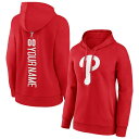 ファナティクス レディース パーカー・スウェットシャツ アウター Philadelphia Phillies Fanatics Branded Women's Personalized Team Playmaker Pullover Hoodie Red