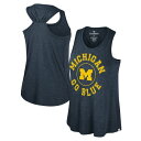 コロシアム レディース Tシャツ トップス Michigan Wolverines Colosseum Women's Prudence Racerback Tank Top Navy